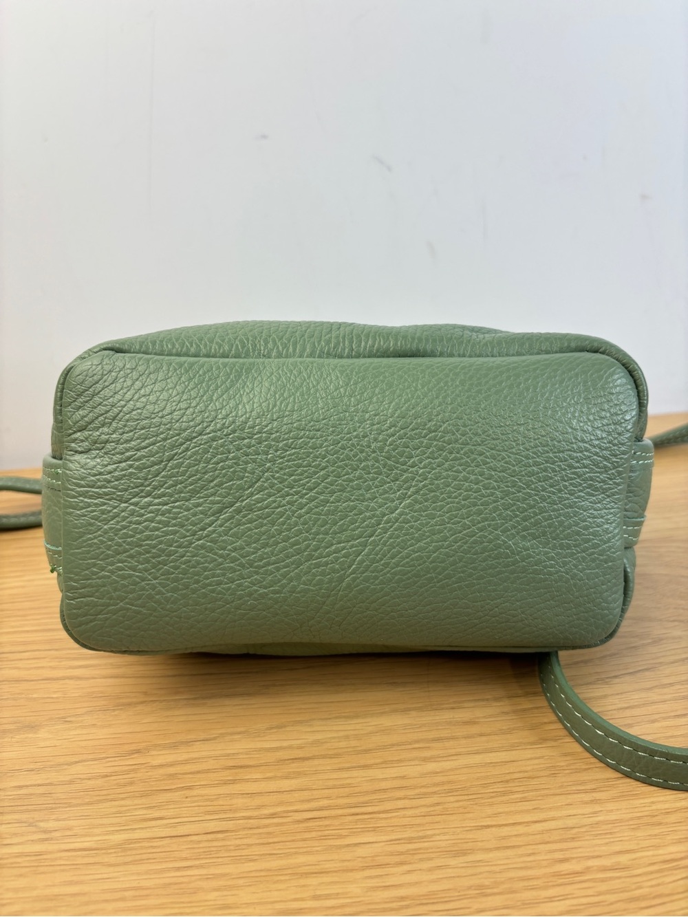 Borse in Pelle (Italian -Genuine Pebbled Leather) in Sage Green Soft - Picture 13 of 13